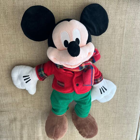 Disney Store Exclusive 2012 Christmas Mickey & Minnie Plush w/ Vintage Ornaments - Picture 4 of 8